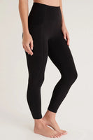 Z Supply Clothing Activewear All Day 7_8 Pocket Legging Style ZVP223004 Blk in Black;Women's Active legging;Performance Fabric Active Legging