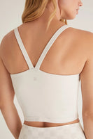 Z Supply Clothing Activewear Motivate Cropped Tank Style ZVT223005 SSN in Sandstone;Women's Cropped Sport Tank Top;Women's Mosture Wicking Tank Top