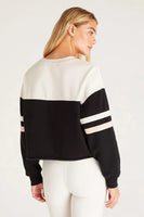 Z Supply Clothing City Color Block Sweatshirt Style ZVT231120 Blk in Black