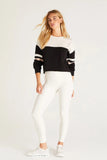 Z Supply Clothing City Color Block Sweatshirt Style ZVT231120 Blk in Black