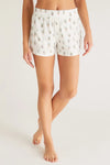 Z Supply Clothing Hazy Plant Short Style ZLS223954 CDD in CLoud Dancer;Women's Lounge Short;Z Supply Lounge