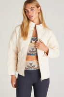 Z Supply Clothing Maya Quilt Panel Jacket Style ZVJ231106 SSN in Sand Stone;Women's Quilted Spring Jacket;Z Supply Clothing Nikki Camo Short Style Number ZS203457 COS;Supply Clothing Quilted Jacket; 