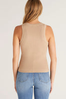 Z Supply Clothing Sirena Rib Tank Style Number ZT231241 in Silver Pine Light Heather Grey and Driftwood; 