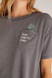 Z Supply Clothing Vintage Grow Tee Style ZLT223955 CHH in Charcoal Heather