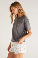 Z Supply Clothing Vintage Grow Tee Style ZLT223955 CHH in Charcoal Heather
