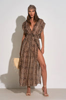 elan clothing Petra Maxi STyle PVP5014 BN in Brown Tulum; 